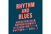 Rhythm and blues vintage llettering