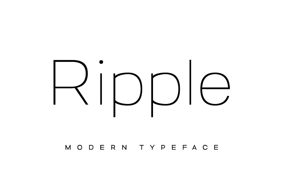 RIPPLE - Minimal & Modern Typeface