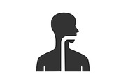 Healthy throat glyph icon