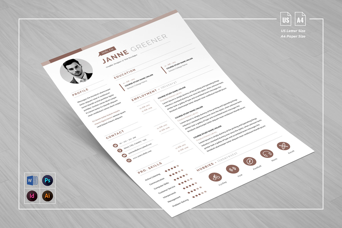 Resume in Resume Templates - product preview 8