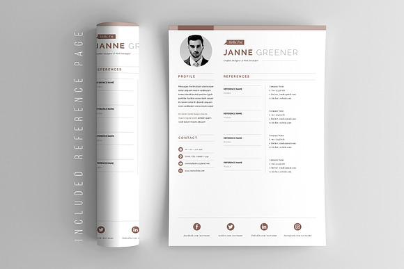 Resume in Resume Templates - product preview 4