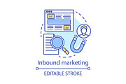 Inbound marketing concept icon