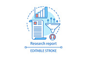Research report concept icon