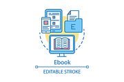 Ebook concept icon