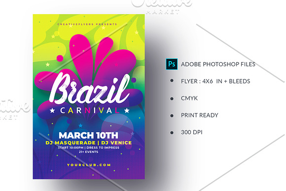 Carnival Party Flyer Template in Flyer Templates - product preview 1