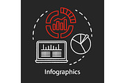 Infographics chalk concept icon