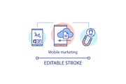 Mobile marketing concept icon