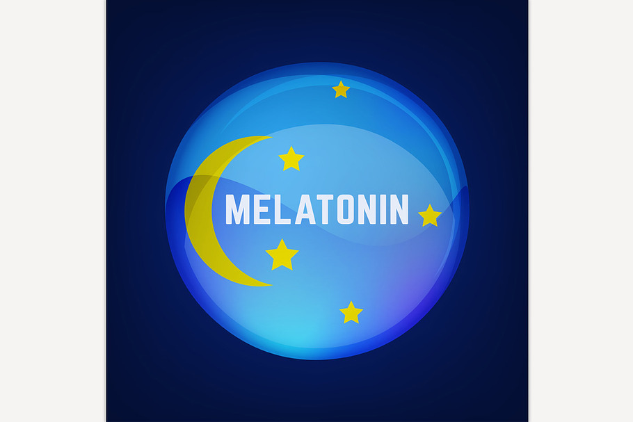 Melatonin Vector Icon in Illustrations - product preview 8