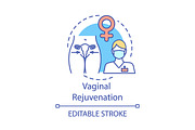 Vaginal rejuvenation concept icon