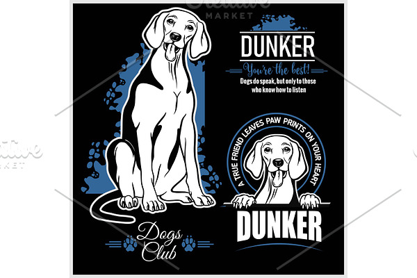 Dunker - vector set for t-shirt