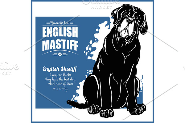 English Mastiff - vector template