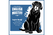 English Mastiff - vector template