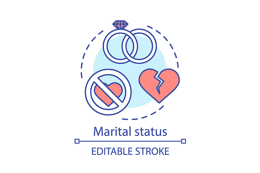 Marital status concept icon in Icons - product preview 8