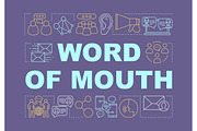 Word of mouth word concepts banner