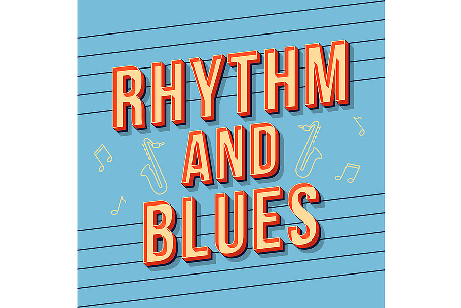 Rhythm and blues vintage lettering in Add-Ons - product preview 8