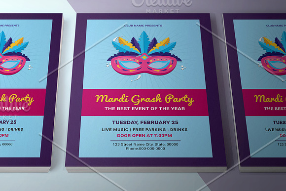 Mardi Gras Flyer V1169 in Flyer Templates - product preview 1