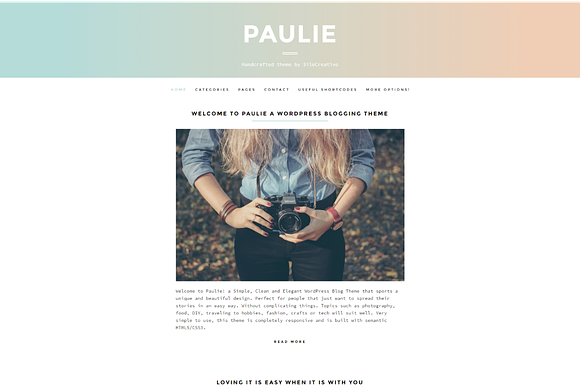 Paulie- Personal WordPress Theme in WordPress Blog Themes - product preview 1