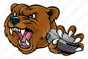 Bear Ice Hockey Player Animal Sports