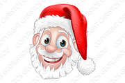 Santa Claus Face Christmas Cartoon