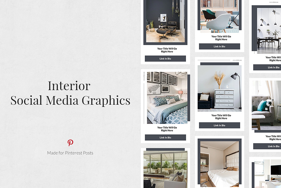 Interior Pinterest Posts in Pinterest Templates - product preview 8