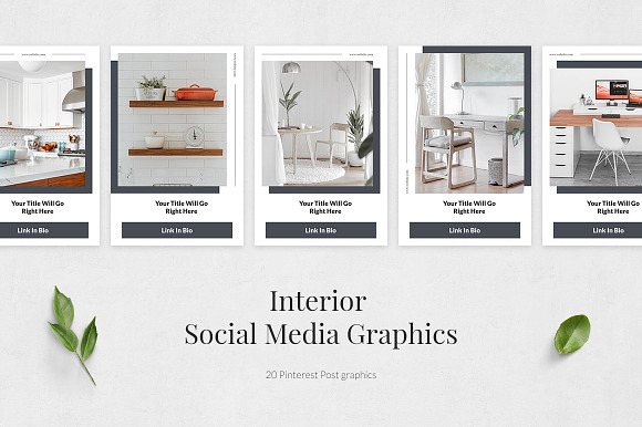 Interior Pinterest Posts in Pinterest Templates - product preview 1