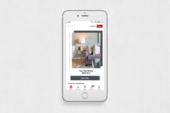 Interior Pinterest Posts in Pinterest Templates - product preview 5