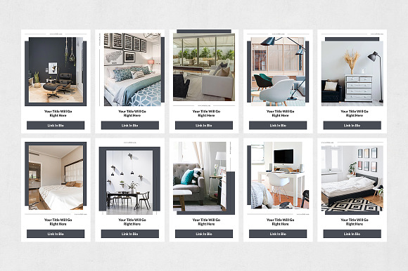 Interior Pinterest Posts in Pinterest Templates - product preview 7