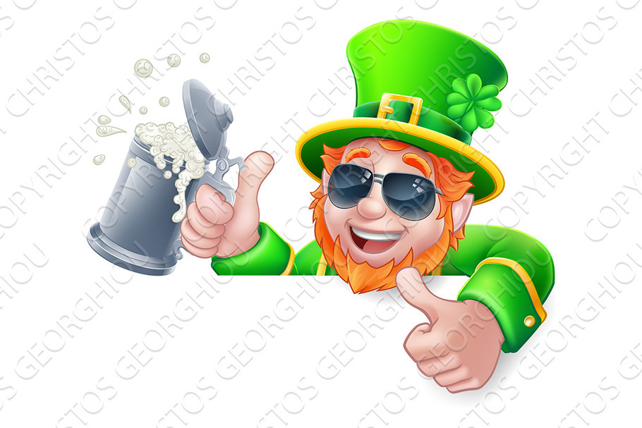 Leprechaun St Patricks Day Drink in Illustrations - product preview 8