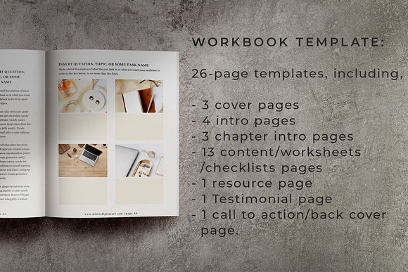 Workbook Canva Template | Mink in Magazine Templates - product preview 9