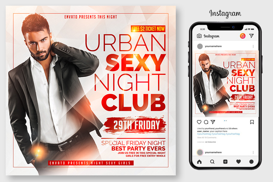 10 Sexy Party Flyers Bundle