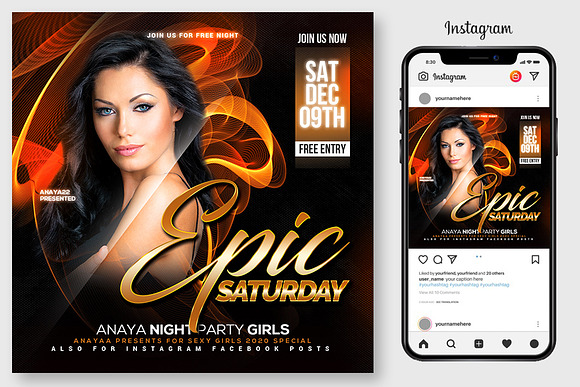10 Sexy Party Flyers Bundle in Flyer Templates - product preview 1