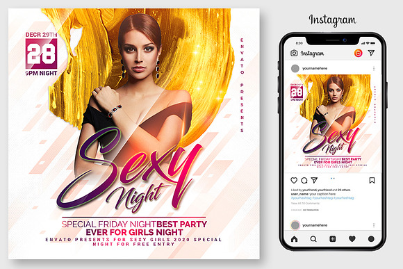 10 Sexy Party Flyers Bundle in Flyer Templates - product preview 3