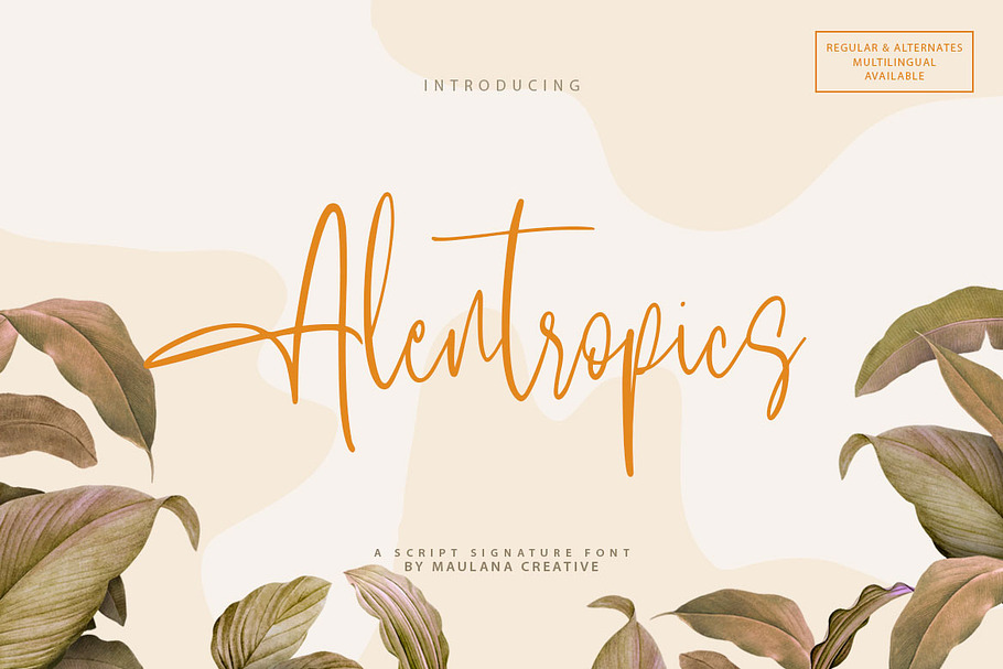 Alentropics - Script Signature Font in Script Fonts - product preview 8