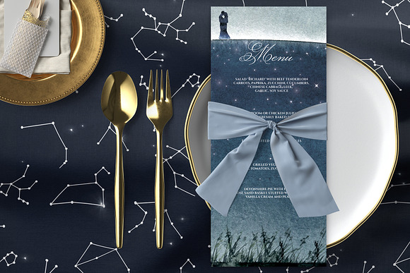 Night Sky Wedding Invitation Suite in Wedding Templates - product preview 3