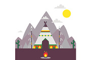 Native American indian tent