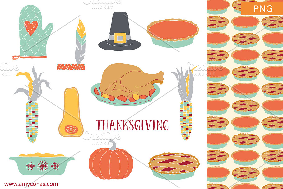 Thanksgiving: Clip Art in Illustrations - product preview 8