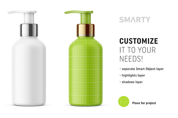 Matt cosmetic bottle in Product Mockups - product preview 1