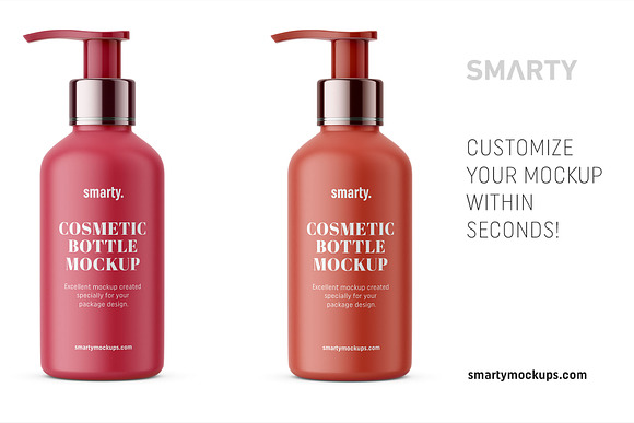 Matt cosmetic bottle in Product Mockups - product preview 2