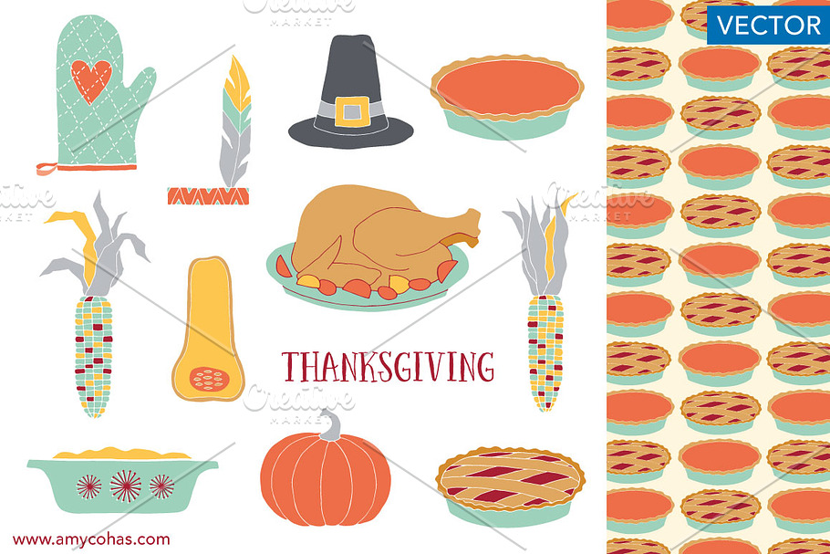 Thanksgiving: Vector Art in Illustrations - product preview 8