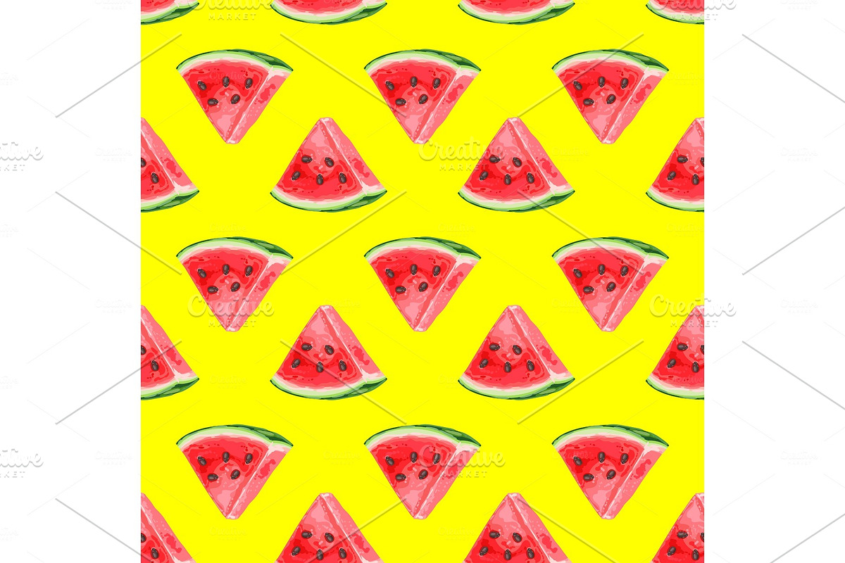 Seamless pattern with watermelons in Patterns - product preview 8
