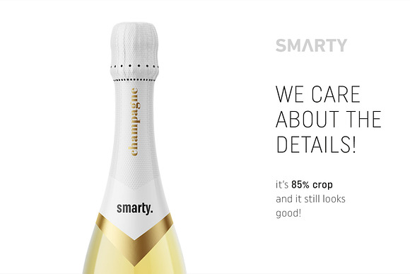 Champagne bottle mockup in Product Mockups - product preview 3