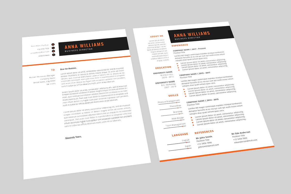 Anna Business Resume Designer in Resume Templates - product preview 8