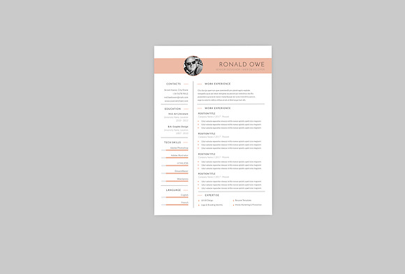 Ronald Senior Web Resume Designer in Resume Templates - product preview 2