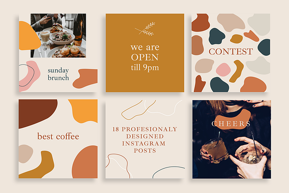 Shapes Instagram Posts Template in Instagram Templates - product preview 2