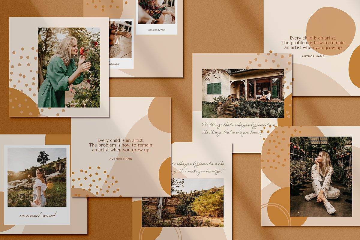 Linnea Instagram puzzle for Canva in Instagram Templates - product preview 1