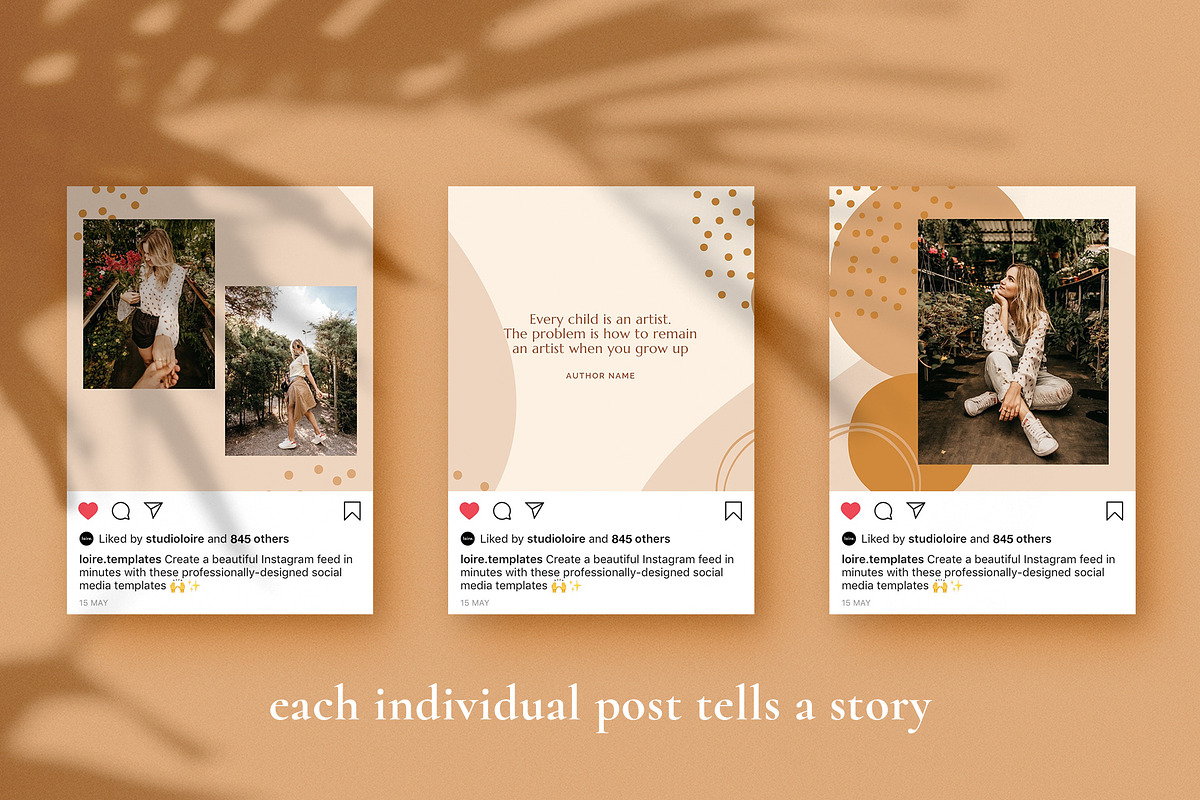 Linnea Instagram puzzle for Canva in Instagram Templates - product preview 3