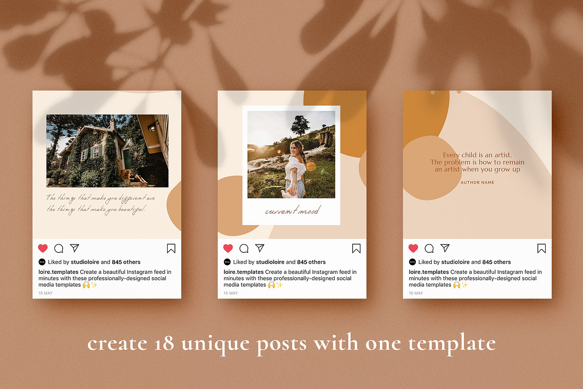 Linnea Instagram puzzle for Canva in Instagram Templates - product preview 4