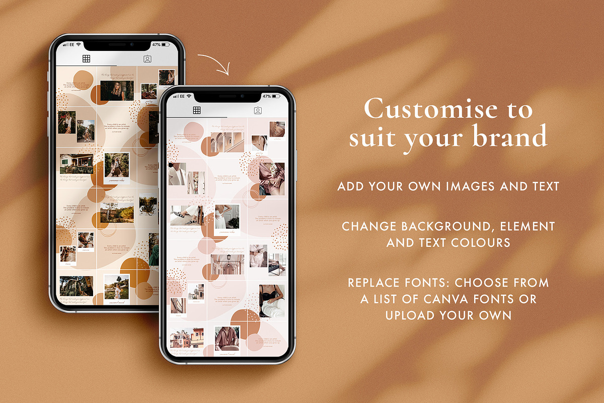 Linnea Instagram puzzle for Canva in Instagram Templates - product preview 7