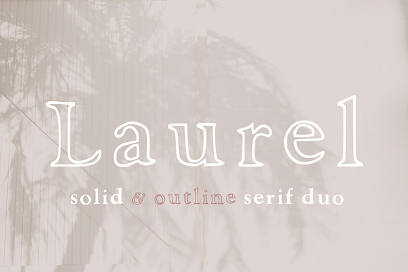 Laurel : a Handcrafted Outline Duo in Serif Fonts - product preview 9