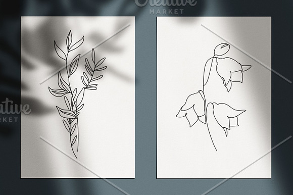 Minimalist Botanical Line Drawings in Illustrations - product preview 6